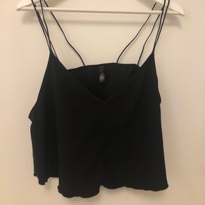 Black High Cut Bikini and Crop Top Lingerie Set